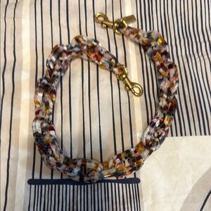 Multicolor Chain Link Strap with Gold Clasps